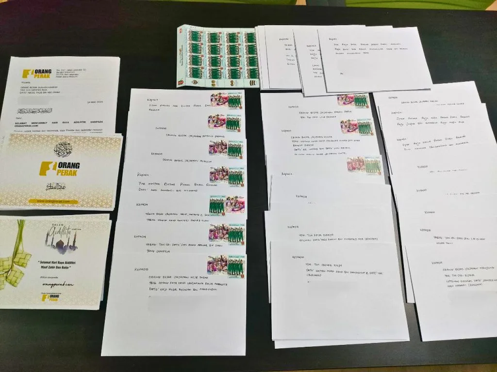Orang Perak Sends 240 Postcards and 100 Raya Cards for Aidilfitri 2025