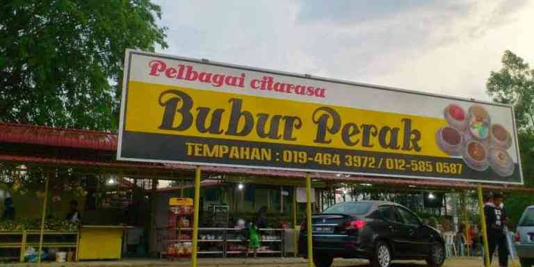 Gerai Bubur Perak Dan Makanan Tradisional Di Titi Gantung, Bota