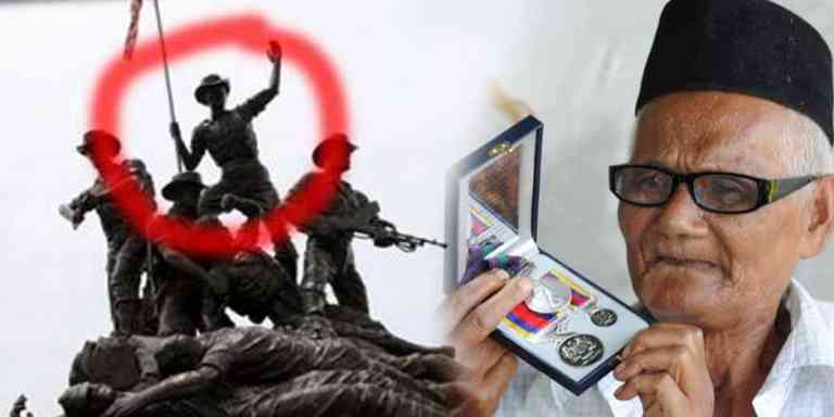 Bekas Tentera Dari Slim River Adalah Model Tugu Negara