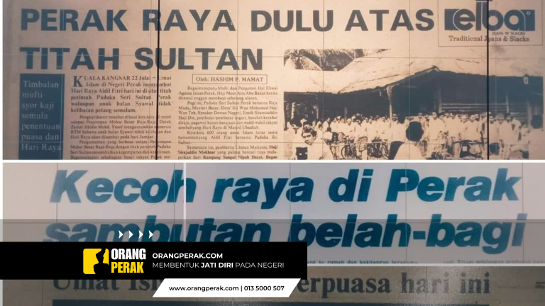 Sejarah Kontroversi Perak Menyambut Hari Raya Awal Pada 1982