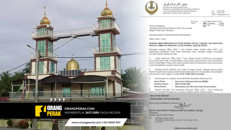 Kempen Dana Beli Tanah Masjid Jamek Ar-Ridzuan Capai Sasaran Masa 36 Jam Ditutup Secara Rasmi